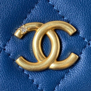Chanel AP3426 Woc Mini Flap Bag Lambskin 17cm Blue - Default Title - View 3