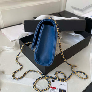Chanel AP3426 Woc Mini Flap Bag Lambskin 17cm Blue - Default Title - View 6