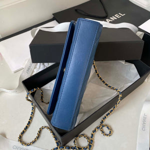 Chanel AP3426 Woc Mini Flap Bag Lambskin 17cm Blue - Default Title - View 7