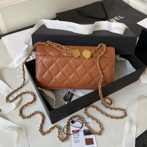 Chanel AP3426 Woc Mini Flap Bag Lambskin 17cm Brown - Default Title - View 2