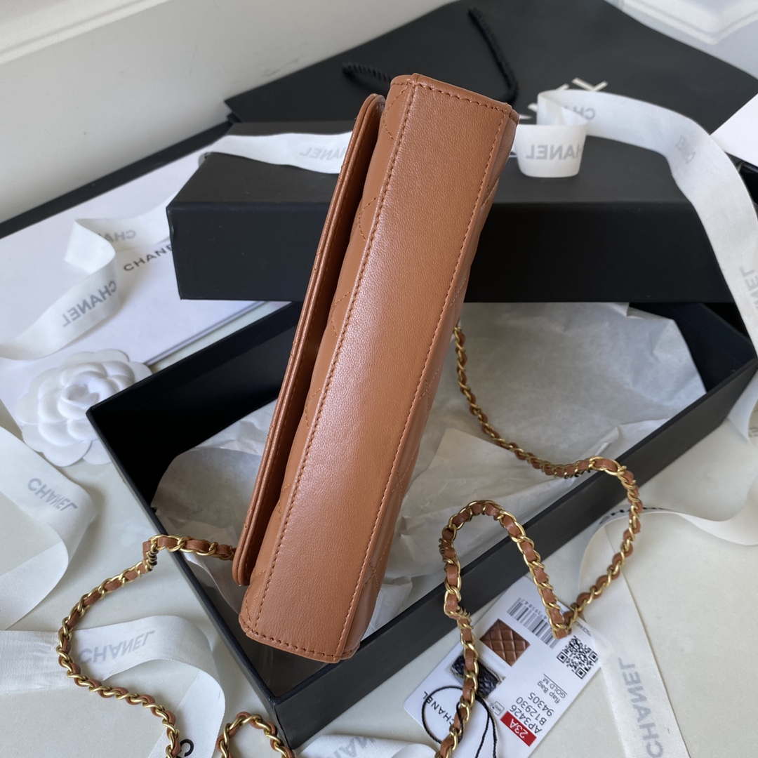 Chanel AP3426 Woc Mini Flap Bag Lambskin 17cm Brown - Default Title - View 6