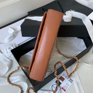 Chanel AP3426 Woc Mini Flap Bag Lambskin 17cm Brown - Default Title - View 6