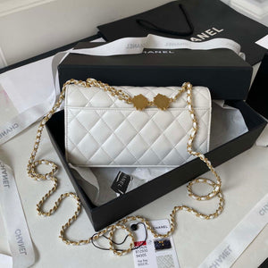 Chanel AP3426 Woc Mini Flap Bag Lambskin 17cm White - Default Title - View 2