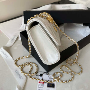 Chanel AP3426 Woc Mini Flap Bag Lambskin 17cm White - Default Title - View 6