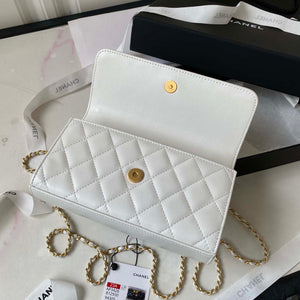 Chanel AP3426 Woc Mini Flap Bag Lambskin 17cm White - Default Title - View 7