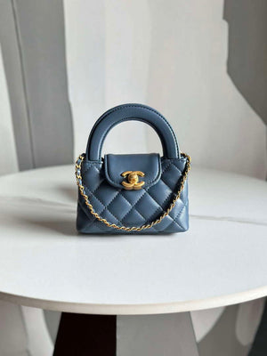 Chanel AP3435 Shiny Aged calfskin & gold-tone metal Navy Blue - Default Title - View 1