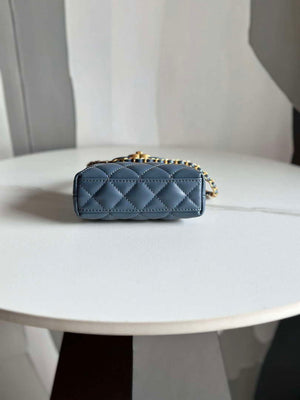 Chanel AP3435 Shiny Aged calfskin & gold-tone metal Navy Blue - Default Title - View 5