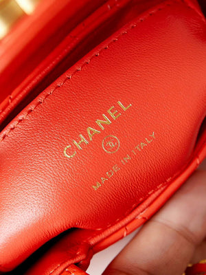 Chanel AP3435 Shiny Aged calfskin & gold-tone metal Orange Red - Default Title - View 8