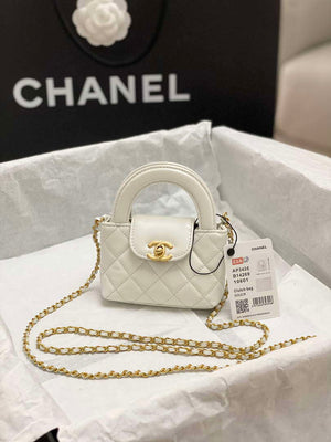 Chanel AP3435 Shiny aged calfskin & gold-tone metal White - Default Title - View 1