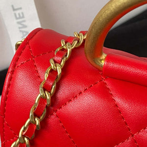 Chanel AP3484 CLUTCH WITH CHAIN Shiny Lambskin & Gold-Tone Metal Red - Default Title - View 9