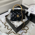 Chanel AP3485 Clutch With Chain Shiny Lambskin & Gold-Tone Metal Black - Default Title - View 1