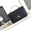 Chanel AP3504 Woc Wallet On Chain lambskin Imitation Pearls Strass & Gold Black - Default Title - View 1