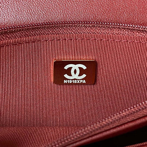 Chanel AP3504 Woc Wallet On Chain lambskin Imitation Pearls Strass & Gold Wine Red - Default Title - View 6