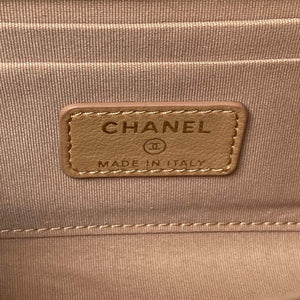 Chanel AP3512 Flap Phone Holder With Chain Lambskin Imitation Pearls Enamel & Gold Aprocot - Default Title - View 9