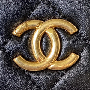 Chanel AP3513 Woc Clutch With Chain lambskin Imitation Pearls Enamel & Gold Black - Default Title - View 3
