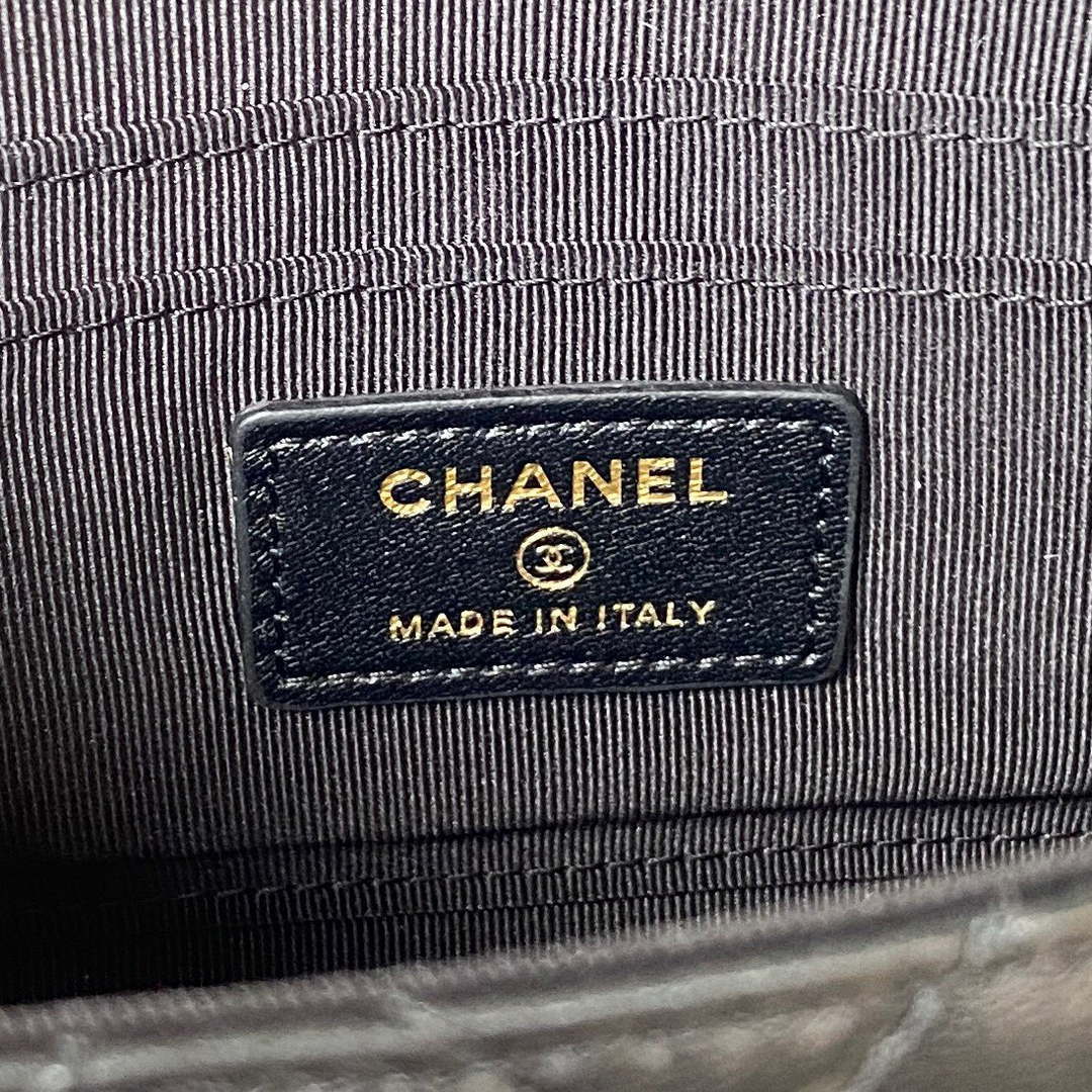 Chanel AP3513 Woc Clutch With Chain lambskin Imitation Pearls Enamel & Gold Black - Default Title - View 8