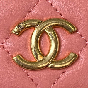 Chanel AP3513 Woc Clutch With Chain lambskin Imitation Pearls Enamel & Gold Pink - Default Title - View 3