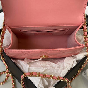 Chanel AP3513 Woc Clutch With Chain lambskin Imitation Pearls Enamel & Gold Pink - Default Title - View 8