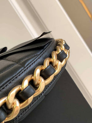 Chanel AP3583 Pouch Mixed Fibers 22CM Calfskin & Gold-Tone Metal Black - Default Title - View 9