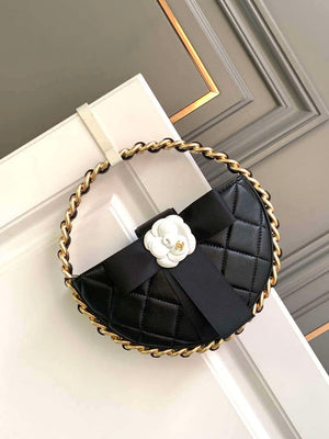 Chanel AP3583 Pouch Mixed Fibers 22CM Calfskin & Gold-Tone Metal Black - Default Title - View 10