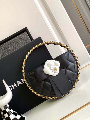 Chanel AP3584 Pouch Mixed Fibers Calfskin & Gold-Tone Metal Black - Default Title - View 1