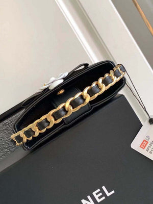 Chanel AP3584 Pouch Mixed Fibers Calfskin & Gold-Tone Metal Black - Default Title - View 6