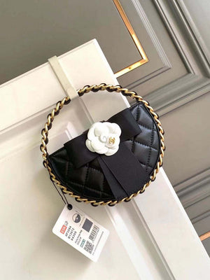 Chanel AP3584 Pouch Mixed Fibers Calfskin & Gold-Tone Metal Black - Default Title - View 9