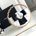 Chanel AP3583 Pouch Mixed Fibers 22cm Calfskin & Gold-Tone Metal White AP3584 - Default Title - View 1