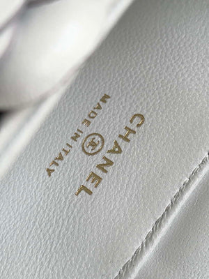 Chanel AP3584 Pouch Mixed Fibers Calfskin & Gold-Tone Metal White - Default Title - View 9