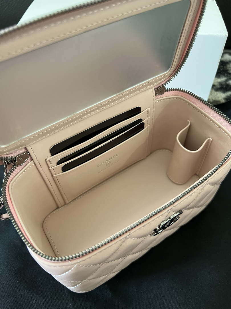 Chanel AP3593 Shiny Crumpled Calfskin Strass & Ruthenium-Finish Metal Pink - Default Title - View 6