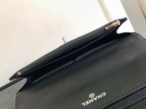 Chanel AP3645 Woc Wallet on Chain Black Shiny Crumpled Calfskin Strass & Ruthenium Finish Metal - Default Title - View 8