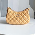 Chanel AP3647 23K Small Hobo Bag Lambskin Gold Metal Tan - Default Title - View 1