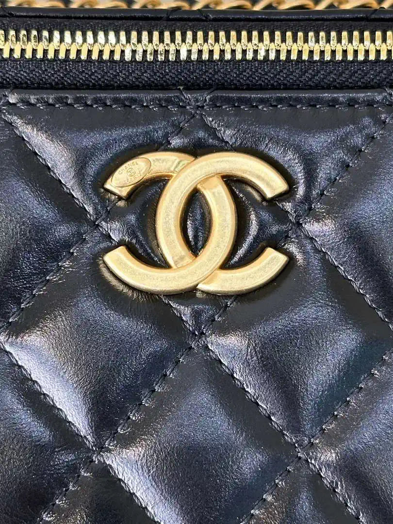 Chanel AP3651 Vanity with Chain Bag Black Lambskin