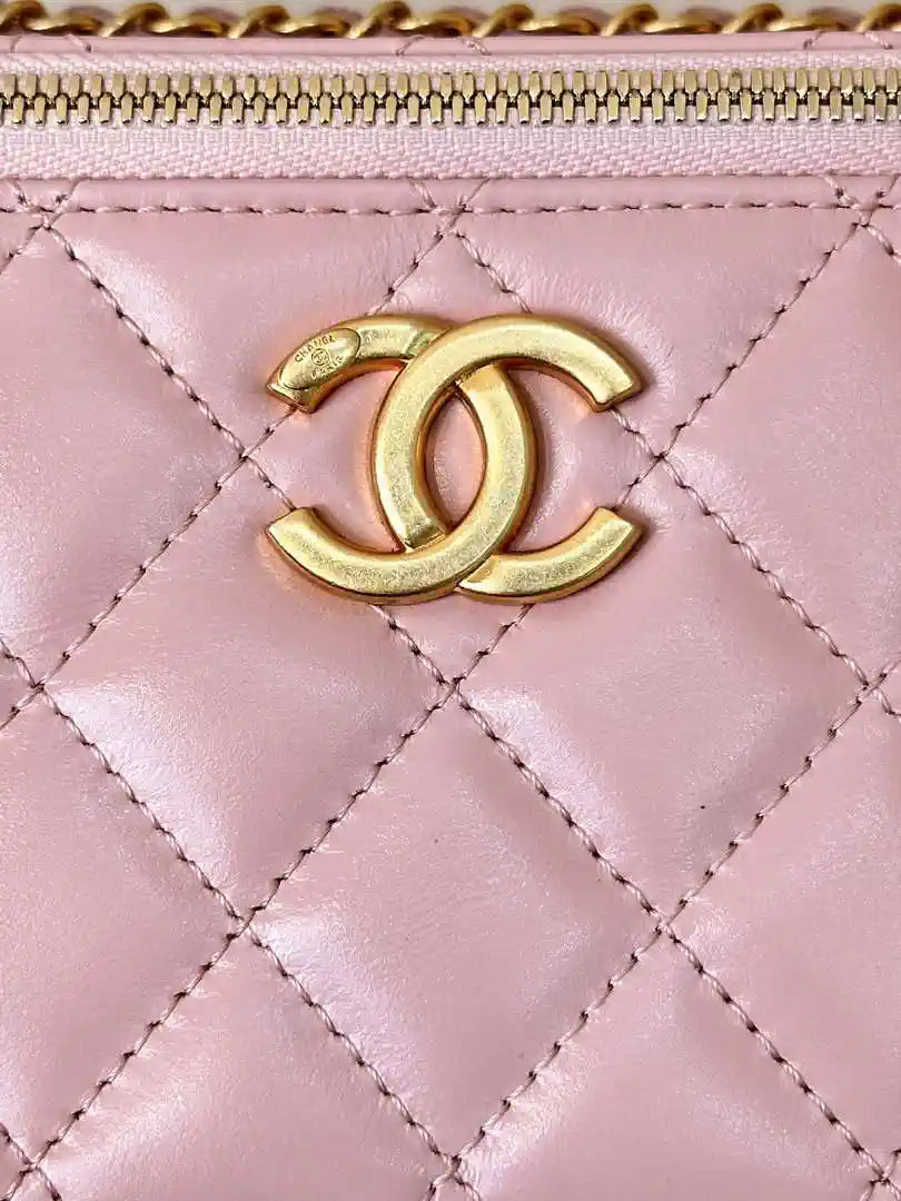 Chanel AP3651 Vanity with Chain Bag Pink Lambskin