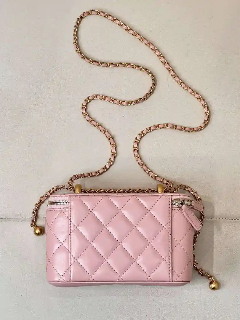 Chanel AP3651 Vanity with Chain Bag Pink Lambskin