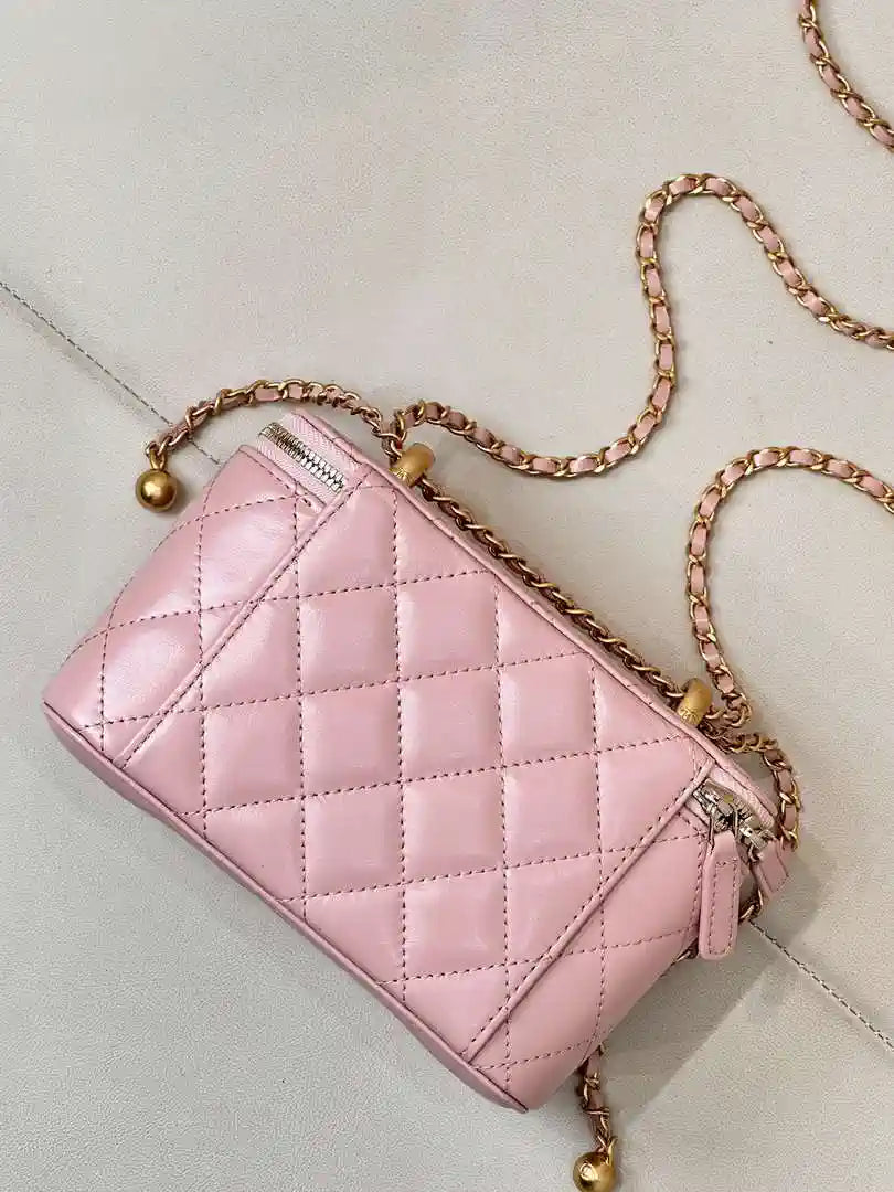 Chanel AP3651 Vanity with Chain Bag Pink Lambskin