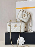 Chanel AP3651 Vanity with Chain Bag White Lambskin
