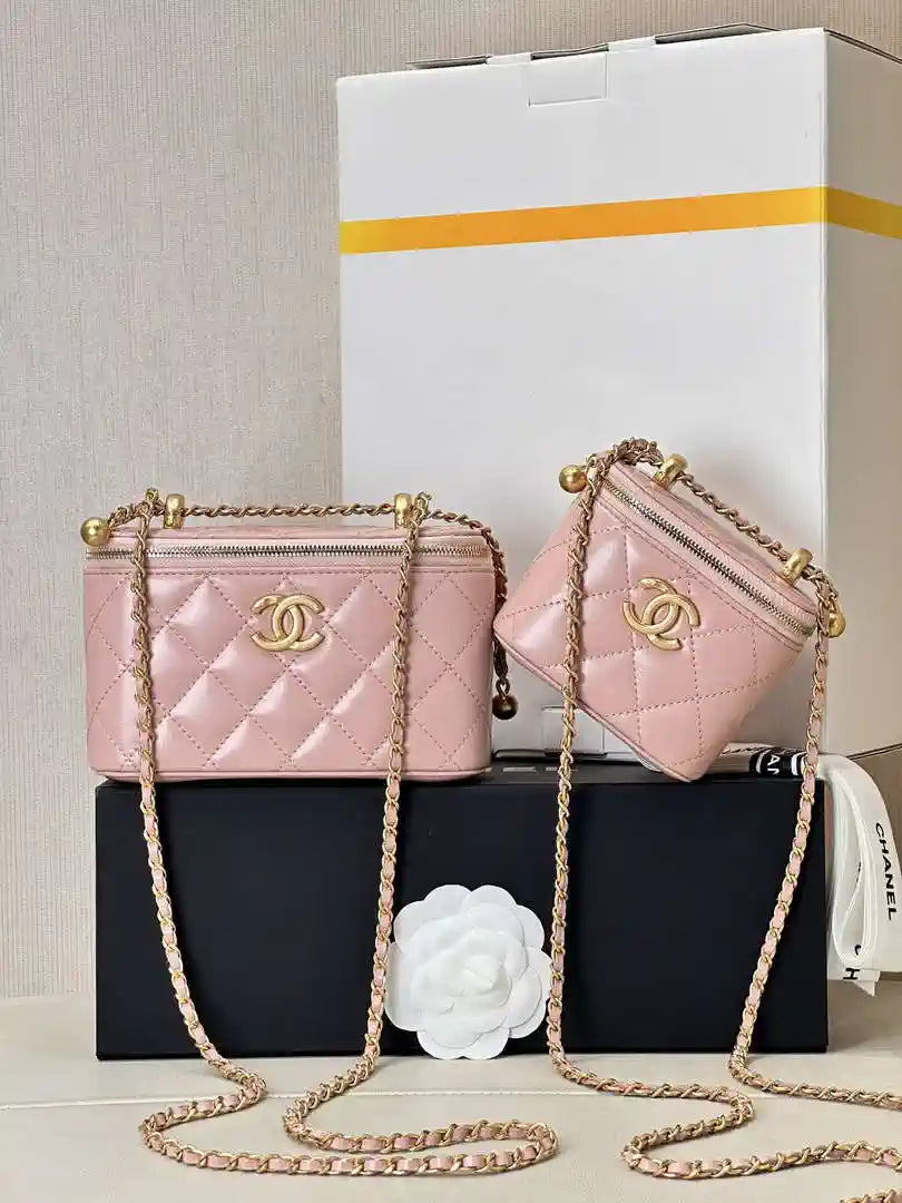 Chanel AP3651 Vanity with Chain Bag Pink Lambskin