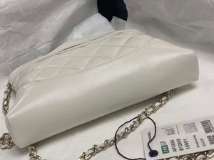 Chanel AP3656 Small Shopping Bag Shiny Lambskin & Gold-Tone Metal White - Default Title - View 5