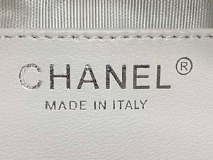 Chanel AP3656 Small Shopping Bag Shiny Lambskin & Gold-Tone Metal White - Default Title - View 10