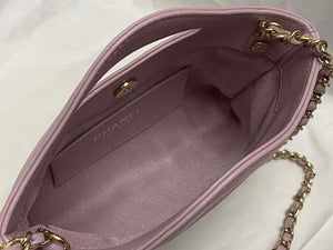Chanel AP3656 Small Shopping Bag Shiny Lambskin & Gold-Tone Metal Light Pink - Default Title - View 8