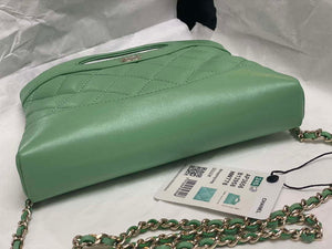 Chanel AP3656 Small Shopping Bag Shiny Lambskin & Gold-Tone Metal Green - Default Title - View 5