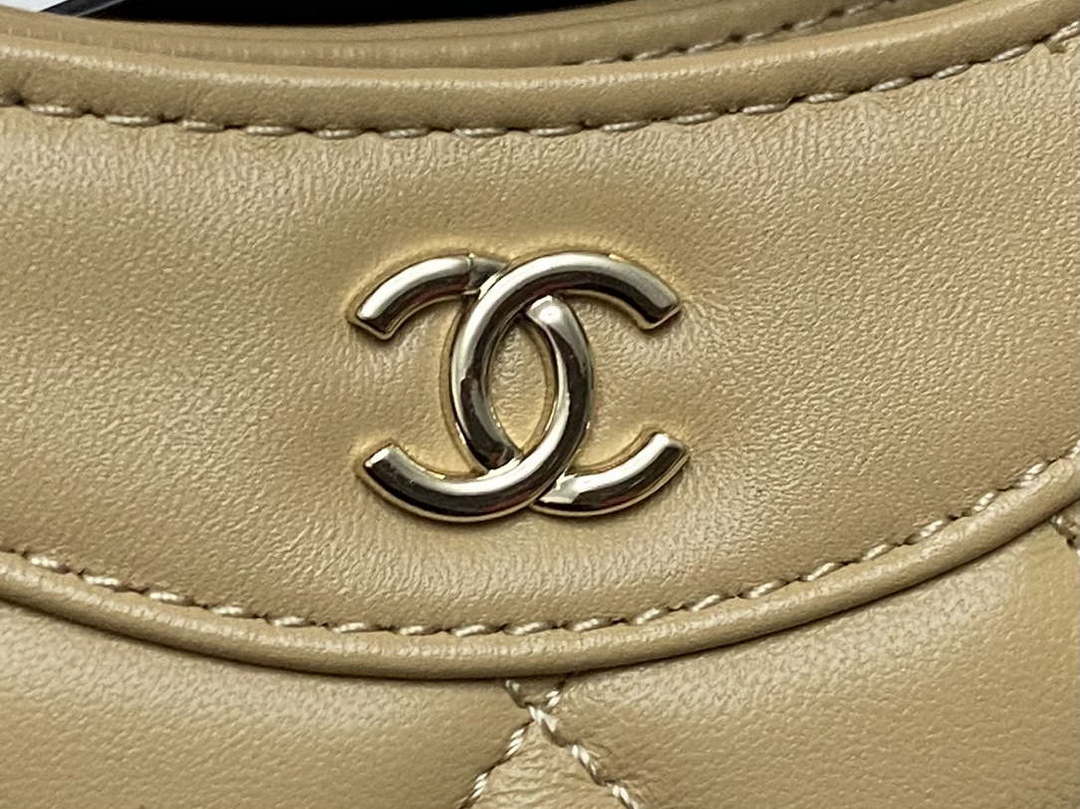 Chanel AP3656 Small Shopping Bag Shiny Lambskin & Gold-Tone Metal Brown