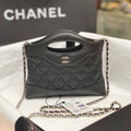 Chanel AP3656 Small Shopping Bag Shiny Lambskin & Gold-Tone Metal Black - Default Title - View 1