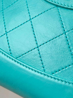 Chanel AP3656 Small Shopping Bag Shiny Lambskin & Gold-Tone Metal Lake Blue - Default Title - View 13