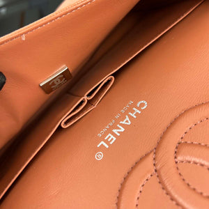 Chanel A01112 Flap Classic 11.12 Handbag Grained Calfskin & Silver-Tone Metal Brown - Default Title - View 9