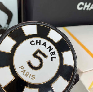 Chanel Ap3704 Clutch  With Chain Lambskin Enamel & Gold-Tone Metal Black & White - Default Title - View 7