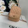 Chanel Ap3753 CLASSIC MINI Backpack Calfskin Apricot - Default Title - View 1