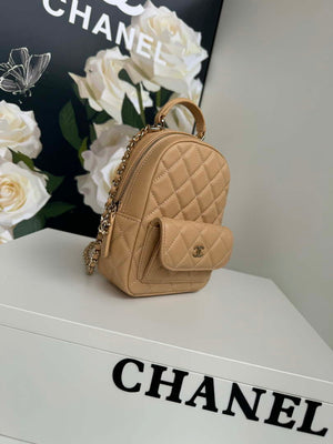 Chanel Ap3753 CLASSIC MINI Backpack Calfskin Apricot - Default Title - View 3