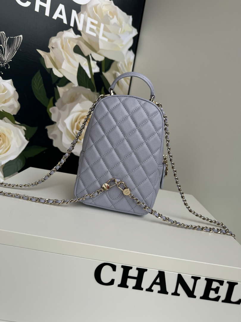 Chanel Ap3753 CLASSIC MINI Backpack Calfskin Gray Purple - Default Title - View 2